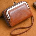 thumbnail image 7 of Women Wallets, Pu Leather Vintage Elegant Change Pouch, Ladies Coin Purse Snap Closure with Zipper and Kiss Lock, for Woman and Man (Orange), 7 of 7