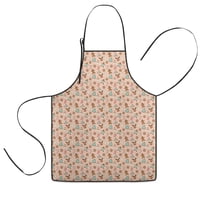 Pink Christmas Gingerbread and Tree Pattern Kids Aprons for Girls and Boys,Adjustable Neck Strap Toddler Aprons for Kids Cooking Baking