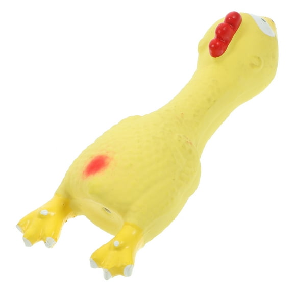 PTOOTP Squeaky Chicken Squeaky Toy Chicken Shape Yellow Latex for Training Sessions 1Set