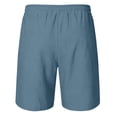 thumbnail image 5 of VBVC Women's Drawstring Button Knee Length Shorts , Cotton Linen Summer Shorts For Women , Ladies' Lightweight Bermuda Shorts with Pockets,Light Blue,S-2XL, 5 of 9