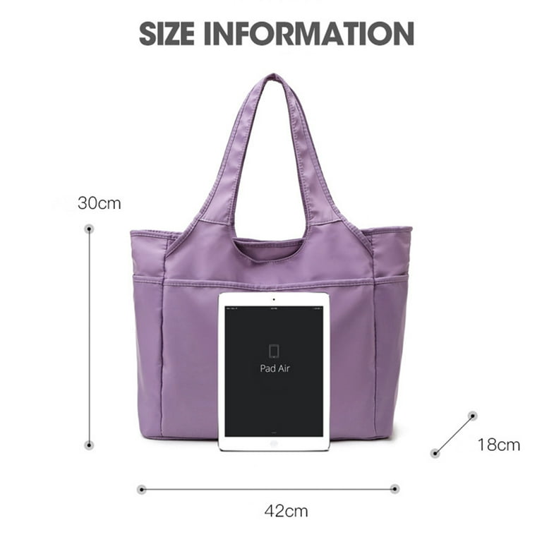 Large Canvas Tote Bag With Front Pocket and Zipper Canvas 