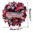 thumbnail image 5 of Mesh Patriotic Front Door Wreath ​4th July Independence Day Wreath America Patriotic Flag Burlap Farmhouse Wreath Memorial Day Americana Wreath Summer Front Door Wreath Window Hanging Decor, 5 of 9