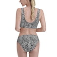 thumbnail image 5 of High Waisted Bikini Sets For Women, Black Leopard Print A Swimsuits Tummy Control, Two Pieces Bathing Suit, 5 of 8