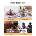 thumbnail image 2 of 13 Inch Round Placemats Set of 4, Purple Ombre Spring Floral Non Slip Heat Insulation PP Table Mats, Summer Botanical Flowers Washable Place Mats for Kitchen Dining Party Table Decor, 2 of 7