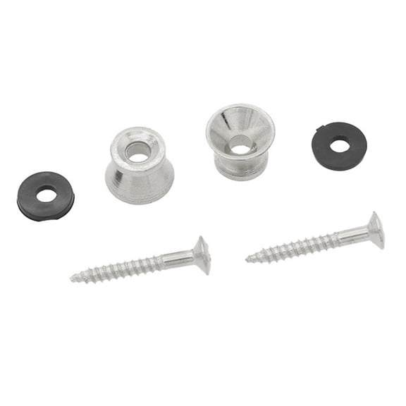 LeeQinersw Electric Guitar Strap Buttons Replace Straplock Buttons Accessories End Pins Silver