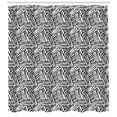 thumbnail image 3 of Ambesonne Black and White Shower Curtain, Classic Ink Art, 69"Wx75"L, Black White, 3 of 3