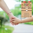 thumbnail image 4 of Milue 2x Hollow Heart Bracelet First Day of School Bracelet Mother Daughter Wristband, 4 of 7