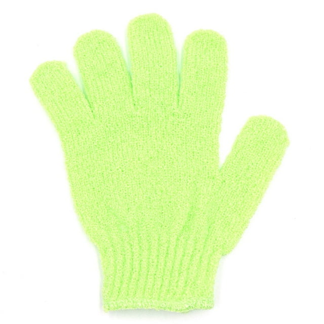 LNGOOR Exfoliating Scrub Mitt Exfoliating Glove Polyester 5‑Finger Design Body Scrub Wash Mitt for Deep Cleaning