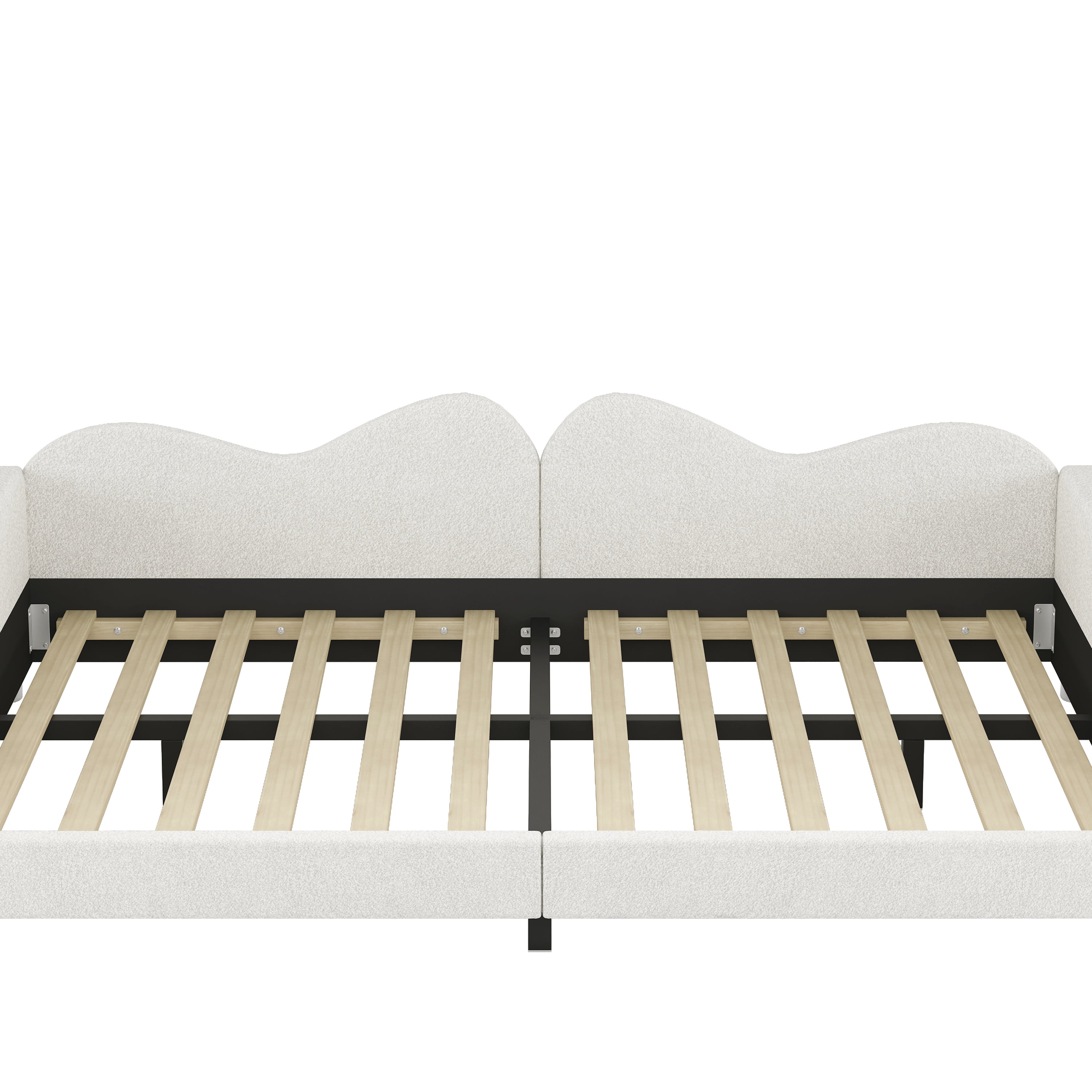 Euroco Upholstered Full Size Daybed for Bedroom, White
