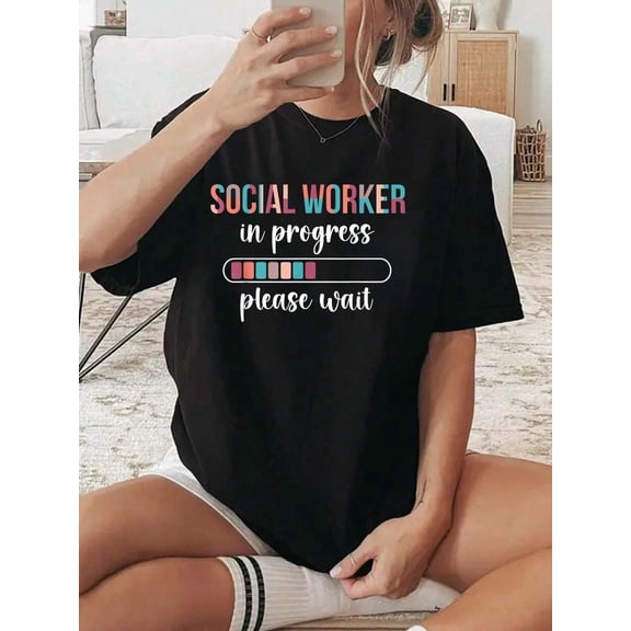Future Social Worker In Progress Social Worker To Be T-Shirt, Graphic Tees Women