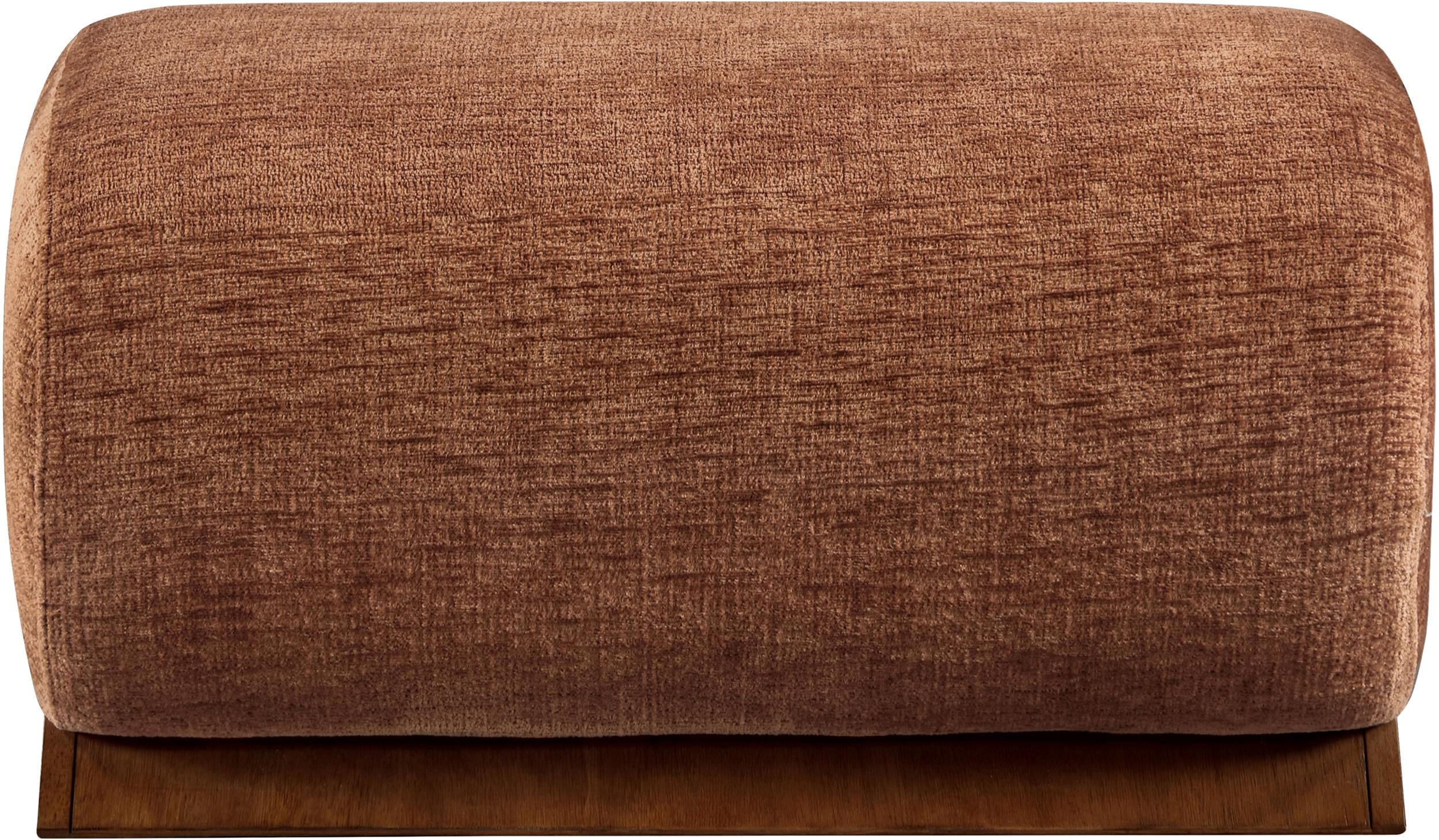 Meridian Furniture Akira Cognac Upholstered Ottoman