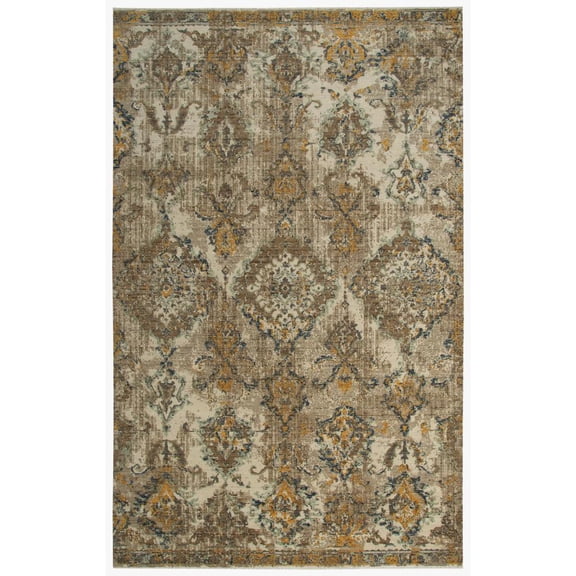 Alora Decor Intrepid 5' x 8' Classical Beige/Brown/Ivory/Green Hybrid Area Rug