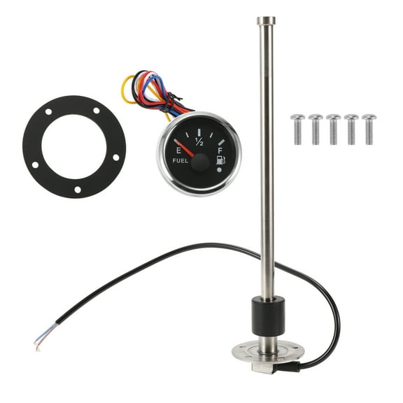 Unique Bargains Fuel Sending Unit and Gauge Kit 240-33 Ohms 300mm 11.81" for Boat Car Vehicle Fuel Tank Sending Unit Fuel Level Sending Unit Gas Water Tank Sender
