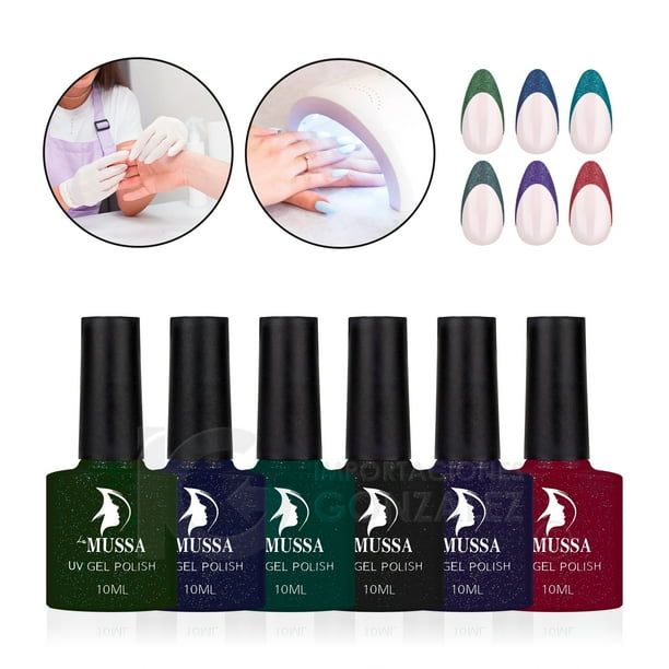 Esmaltes Para Uñas Mussa Gama de Gelish Semipermanente 10 ml x 6 unidades