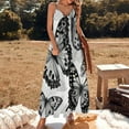 thumbnail image 3 of Elegant Monochrome Butterfly Seamless Pattern Sleeveless Dress Dresses Women Summer Women's Summer Clothing, 3 of 9