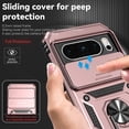thumbnail image 4 of HCTian for Google Pixel 8 Pro Case with Slide Camera Cover HD Screen Protector [Military Grade 16ft. Drop Tested] Magnetic Ring Holder Kickstand Protective Phone Case for Google Pixel 8 Pro 2023, 4 of 9