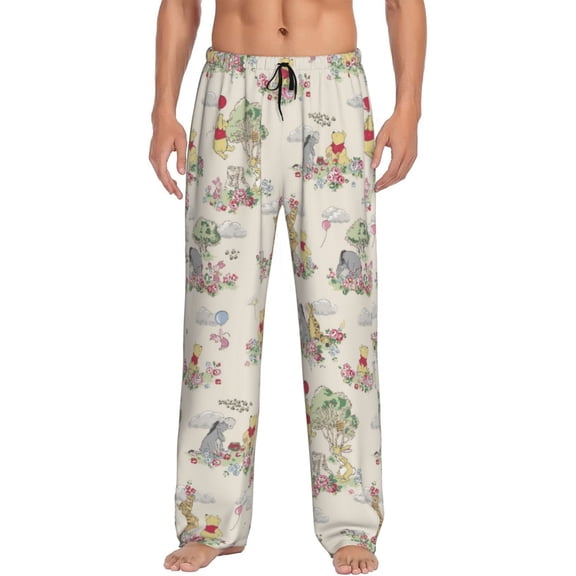 Winnie The Pooh Men's Pajama Pants Sizes M-3XL Casual Long Sleepwear Lounge Pants Athletic Pant Workout Joggers Pant(S)