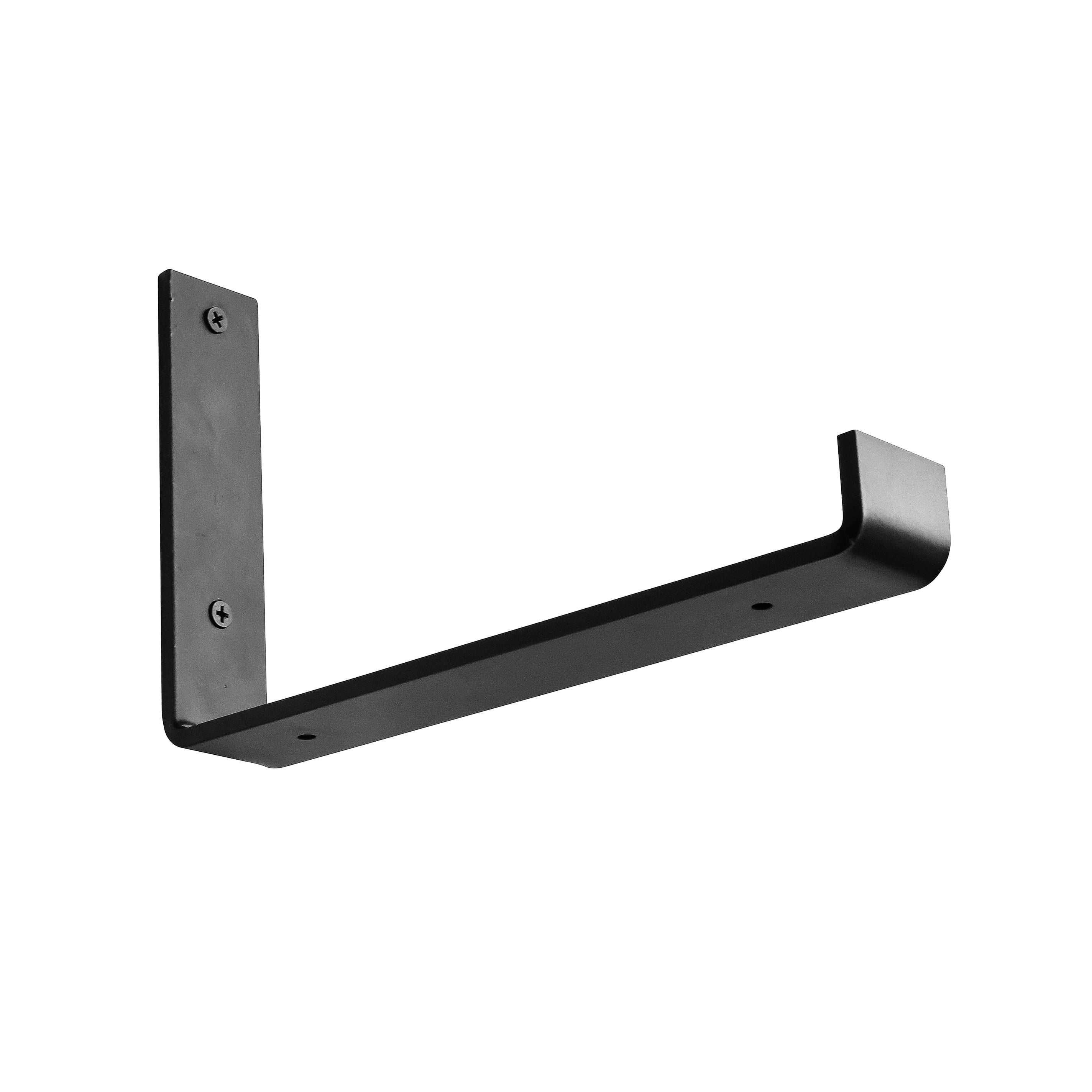 (2 pack) 10-inch L Shape Steel Shelf Bracket, Black, Mounting Hardware Included, 88 lb Capacity