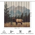 4Pcs Nature Forest Elk Shower Curtain Sets Bathroom Decor, Vintage