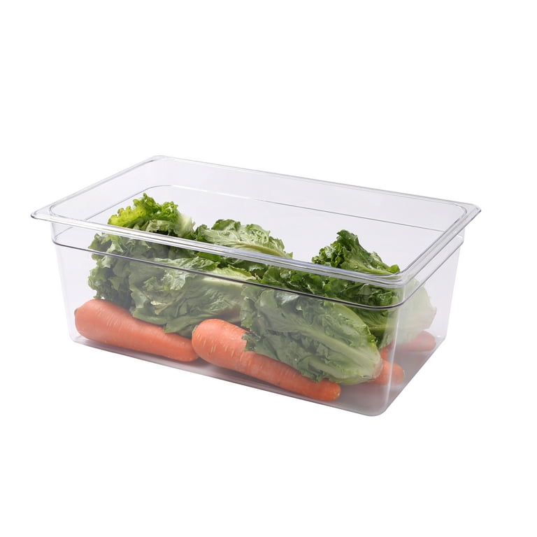 Met Lux Rectangle Clear Plastic Full Size Cold Food Storage