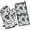 Black and White-2, variant on Blue Flowers and Butterflies Kitchen Oven Mitt and Pot Holder Sets 2 Pcs for Baking, Cooking and Grilling, Heat Resistant Up To 392 °F