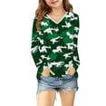 thumbnail image 5 of dazeni Kids Camouflage Long Sleeve Shirts Boys Girls Camo V Neck Tee Casual Sport Tops Blouse, 5 of 8