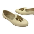 thumbnail image 5 of Men's Punjabi Jutti Cream Loafers Slip On Flats Handmade Sherwani Mojari Traditional Shoes Ethnic Indian Juti US 8 / EURO 42, 5 of 6