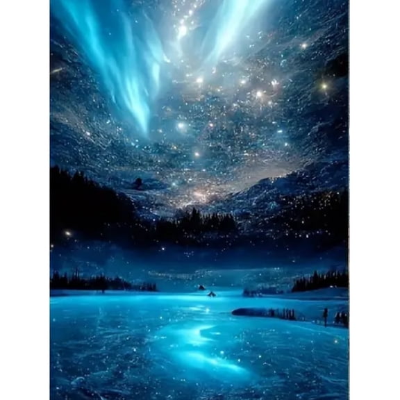 CSZPPQAF Aurora DIY Diamond Art Kits for Adults,Full Round Drill Diamond Painting kits for Beginner,Home Wall Decor 11.8x15.8in.