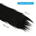 thumbnail image 2 of Uxcell Plush Faux Fur Fabric Precut Strips, 59" x 4" Fluffy Faux Fur Ribbon, Black, 2 of 6