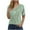 Green, variant on Njagoc3 Womens T-Shirt Printed V-Neck Button Loose Short Sleeve Tops
