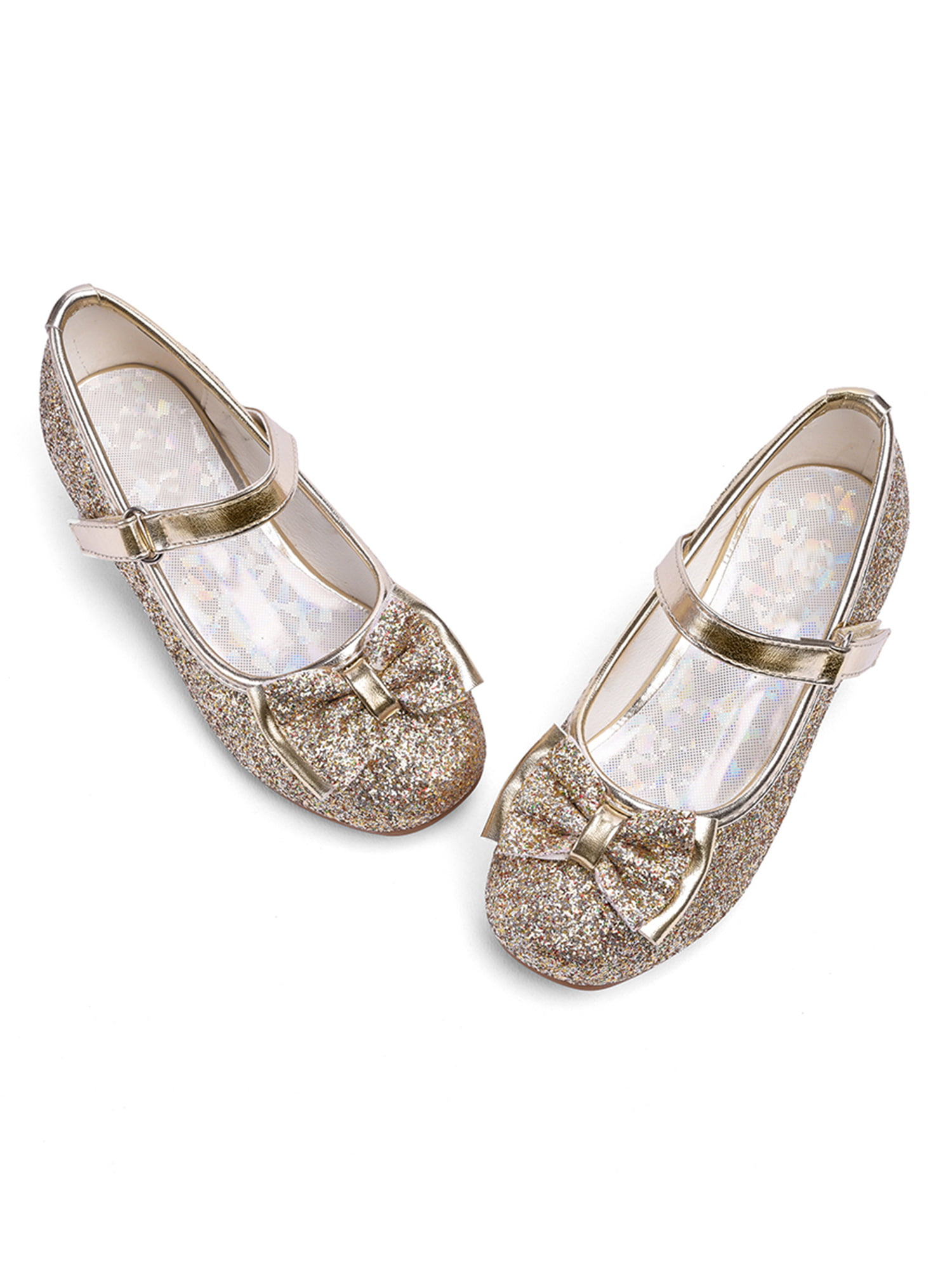 NWT OSHKOSH Girl Size 6 10 Gray Silver Glitter Dress Shoes Mary Janes NEW 