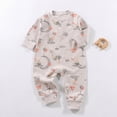 thumbnail image 2 of CAUYDY Boys Clothes for Baby Newborn Sleepers 3 6 9 12 18 24 Months Preemie Long Sleeve Romper Infant Boy Pajamas Fall Winter Toddler Bodysuit Light Gray for Sizes 9-12 Months, 2 of 7