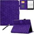 thumbnail image 1 of GSFY Case for All-New 7" Kindle Paperwhite (12th Generation-2024) and Kindle Colorsoft Signature Edition 2024, Smart Premium PU Leather Wallet Stand Protective Shell with Auto Sleep Wake, Purple, 1 of 7