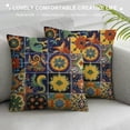 thumbnail image 3 of JEUXUS  Mexican Tiles Print Throw Pillow Case Square Colorful Pillowcase Fashion Sofa Cushion Cover with Invisible Zipper Car Home Decor, 3 of 5