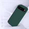 thumbnail image 2 of KOMI for Google Pixel 9/9 Pro Case, Silicone Phone Case with 1 Screen Protector, Soft Anti-Scratch Microfiber Lining, Full Body Shockproof Slim Cover Support Wireless Charging, Deep Green, 2 of 5