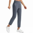 thumbnail image 5 of purcolt Women's Pants 7/8 High Waisted Stretch Ankle Pants Golf Casual Travel Athletic Work Office Business with Pockets, 5 of 8