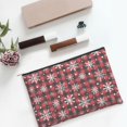 thumbnail image 6 of Zufioo Buffalo Plaid Snowflakes Print DuPont Paper Portable Toiletry Bag, 8.9x6.5 inch Zippered Hand-held Paper Cosmetic Bag Storage Tool Kit, 6 of 7