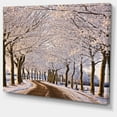 thumbnail image 2 of Arbres et Route en Hiver Blanc - Impression sur Toile Paysage, 2 of 4