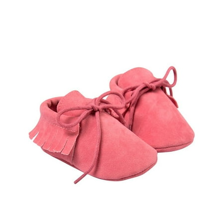 Babula Baby Infant Boy Girl Tassel Soft Sole Suede Shoes 0-18M