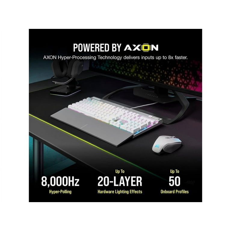 CORSAIR K70 PRO RGB Optical-Mechanical Gaming Keyboard - White