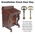 Antique Brass Plated Zinc Skeleton Key 2 Pack for Desk Locks - Walmart.com