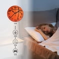 thumbnail image 3 of 10 Inch Wall Clock Battery Operated Square Clock for Office, Kitchen, Outdoor, Living Room, Orange Basketball With Black Lines, 3 of 7