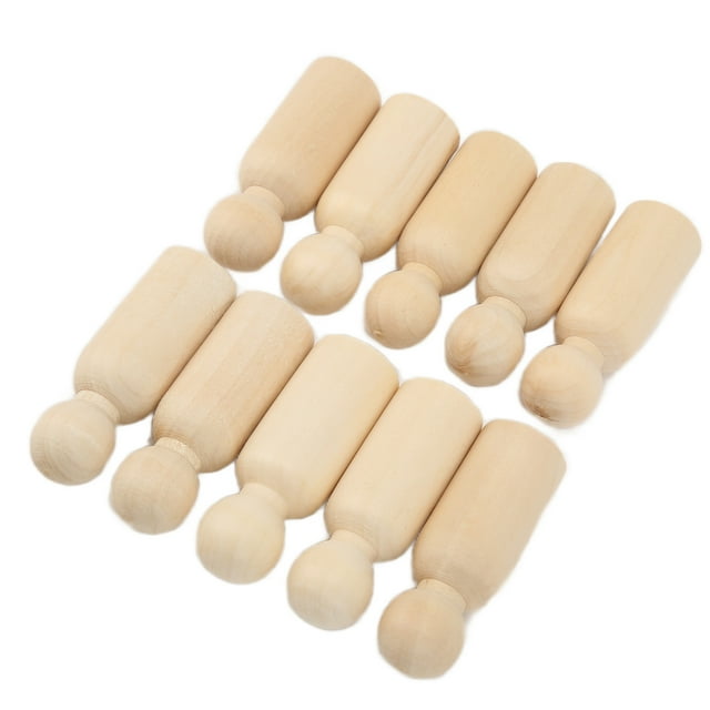 10 Muñecas De Clavijas De Madera De Madera 75 Mm, Accesorios De Bricolaje Seguros Para La Decoración, Adornos, Adornos