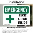 thumbnail image 2 of (2 Pack) First Aid Kit Inside With Symbol OSHA Emergency Sign, 2 of 6