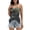 green, variant on Women Halter Top V Neck Asymmetrical Slim Fit Vintage Printed Summer Backless Camisole Tops for Party
