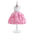 thumbnail image 3 of Little Girl Dresses Beaded Satin Cloth Princess Dress Festival Catwalk Christening Dress Flowy Beach Dress,Size 4 Years-5 Years, 3 of 6