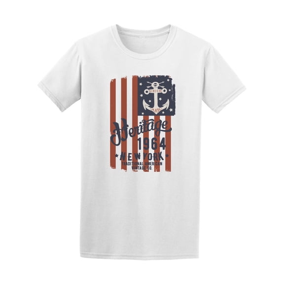 Heritage Nyc Vintage Usa Flag Tee Men's -Image by Shutterstock