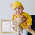 thumbnail image 4 of Photo Frame With Mud for Baby Girls Boys Hand & Footprint Nursery Decor Baby Gift, 4 of 8