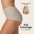 thumbnail image 3 of Leonisa Postpartum Tummy Control Belly Band Underwear Postpartum Panties Beige, 3 of 8