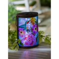 thumbnail image 3 of Evergreen Handpainted Solar Glass Lantern, Floral Hummingbird, 3 of 4